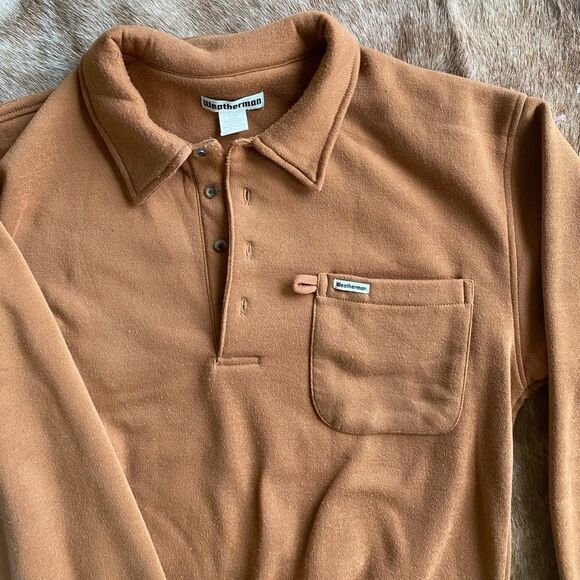 Burnt orange fall sweater quarter buttons so soft and vintage 😍 - Picture 2 of 3